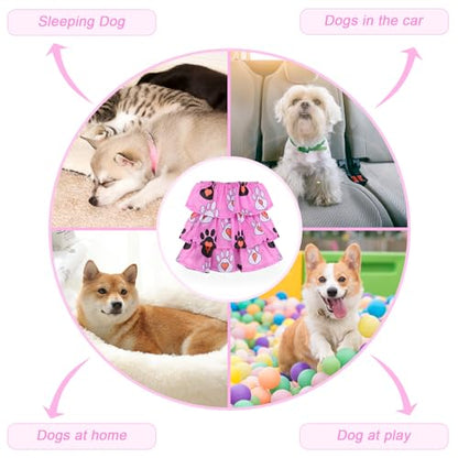 Cathy Doll 3 Pack Premium Reusable Washable Dog Diapers for Female Dogs in Heat Period Incontinence Puppy Training Highly Absorbent Leak-Proof Durable Pink (S) - size: S