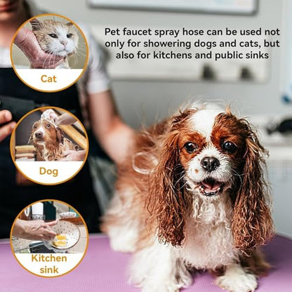 Sink Spray Rubber Hose,Faucet Sprayersink Hose Attachment Sink Hose Attachment Portable Sink Hose Faucet Sprayer Handheld Sink Hose for Pets, Washing Hair, Rinsing Vegetables