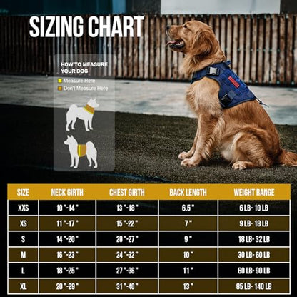 OneTigris Tactical Dog Harness Vest,No-Pull Service Dog Vest with Hook & Loop Panels,Adjustable Dog Vest Harness for Walking Hiking Training(Blue,XXS) - color: Blue, size: XX-Small