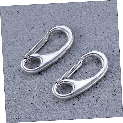 YARNOW 2pcs Stainless Steel Dog Tag Clips for Id Tag Attachments Easy Off for Dogs Cats