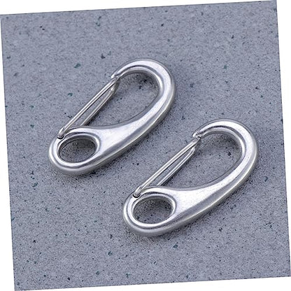 YARNOW 2pcs Stainless Steel Dog Tag Clips for Id Tag Attachments Easy Off for Dogs Cats
