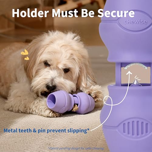 PetClan Chewise Bully Stick Holder, Ultimate Secure Heavy Duty, BPA-Free Safety Device for Dogs, Fits Various Bully Sticks and Dog Sizes - color: Purple, size: Standard