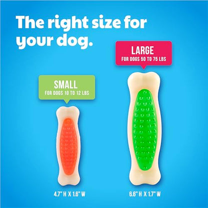 Hartz Chew 'n Clean Tuff Bone Tough Dog Chew Toy, Large 3 Pack - color: Varies, size: Large (Pack of 3)