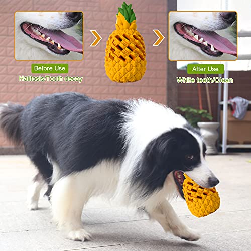 Upgrade Dog Toys for Large Dogs, Dog Chew Toys for Medium Large Dogs to Keep Them Busy,Dogs Dental Chew Clean Dispensing Toys Pineapple Shape Design - size: XLarge 7.1IN