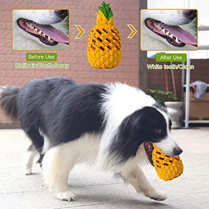 Upgrade Dog Toys for Large Dogs, Dog Chew Toys for Medium Large Dogs to Keep Them Busy,Dogs Dental Chew Clean Dispensing Toys Pineapple Shape Design - size: XLarge 7.1IN