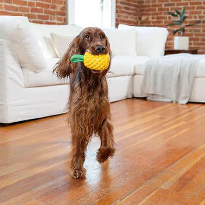 Outward Hound Dental Pineapple Dog Toy & Treat Stuffer, 6.8″ x 3.3″ Pineapple-Scent Interactive Chew for Dogs, Promote Healthy Teeth, Gums & Mental Enrichment, Reduce Boredom & Support Dental Health - color: Pineapple