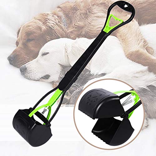 Upgraded Long Handle Dog Pooper Scooper No Bending Over Easy Pick Up for Easy Waste Dirt Gravel Pick Up Jaw Scooper