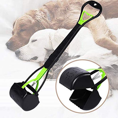 Upgraded Long Handle Dog Pooper Scooper No Bending Over Easy Pick Up for Easy Waste Dirt Gravel Pick Up Jaw Scooper