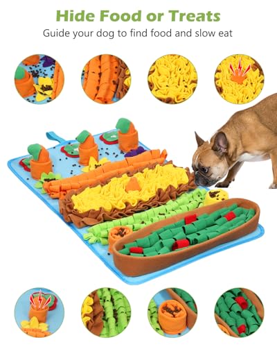 KeeKit Pet Snuffle Mat, 32"x20" Slow Feeding Mat for Dogs, Interactive Puzzle Toy for Training, Stress Relief & Mental Stimulation - Encourages Natural Foraging, Reduces Fast Eating