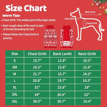 Extra Large Dog Christmas Sweater,Thick Warm Great Dane Sweatshirt with Leash Hole,Snowflake Reindeer Dog Holiday Pullover Sweats for Rottweiler,Winter Knit Turtleneck Pet Sweater for Ultra Large Dogs - size: XXX-Large