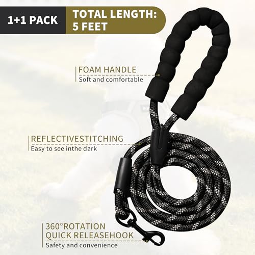 Small Dog Harness, Heavy Duty Tactical No-Pull Reflective Harness & Collar Set — Secure, No Choke, Easy On and Off Pet Vest, Adjustable Dog Vest with Breathable Padded for Walking Hiking Training - size: Small