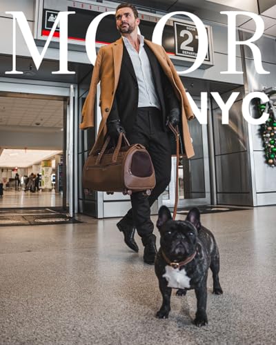 MOOR NYC Luxury Made Travel Bag. A Unique Pet Travel Bag Design for Dogs or Cats. TSA Approved (Cocoa Luxury Travel Bag) - color: Cocoa Luxury Travel Bag