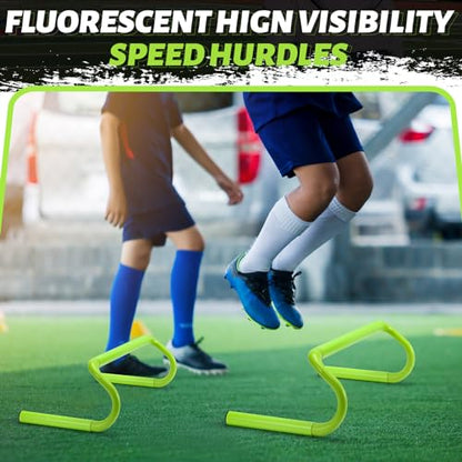 Wettarn 10 Pcs Speed Agility Training Hurdles Detachable Durable Hurdle Agility Plyometric and All Purpose Speed Training Equipment for Athletes Soccer Basketball - color: Green, size: 6 Inch