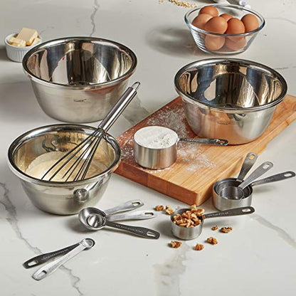 husMait 5-Piece Stainless Steel Measuring Spoons Set - Heavy Duty Metal Measuring Spoons for Dry Food, Spices or Liquids - Engraved Imperial & Metric Markings, Stackable & Dishwasher Safe - color: Measuring Spoons