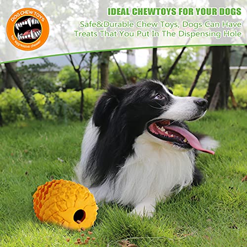 Upgrade Dog Toys for Large Dogs, Dog Chew Toys for Medium Large Dogs to Keep Them Busy,Dogs Dental Chew Clean Dispensing Toys Pineapple Shape Design - size: XLarge 7.1IN