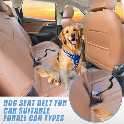 Adjustable Length Pet Car Seat Belt for Dogs, Cats, and Other Pets (Black) - color: BLACK