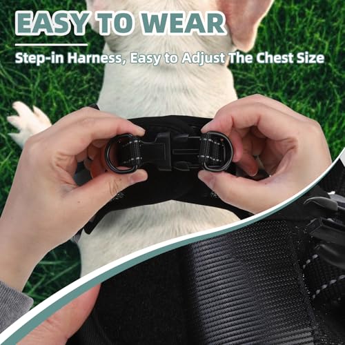 PUPTECK Dog Harness Small Sized Dog, Step in Adjustable Reflective Dog Vest Harness Escape Proof, No Pull Soft Padded Harness Easy Control, Camouflage, M - color: Camouflage, size: M (CHEST: 14.5"-20")