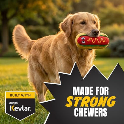 Bite Force - Durable & Strong Dog Toy Wieny Wiggle with Squeaker, Kevlar-Reinforced Seams for Aggressive chewers- red. - color: Regular - Wieny Wiggle