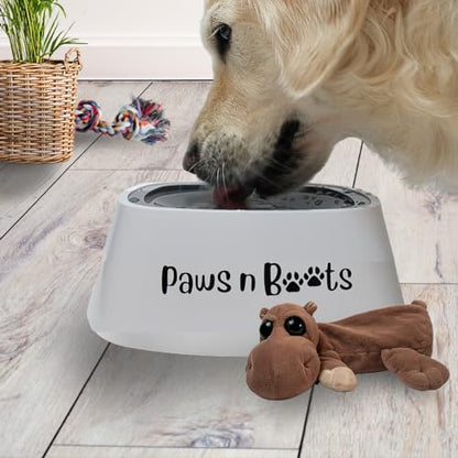 Spill-Proof Pet Bowl No Spill, Non-Slip, Slow Feeding Water Bowl 1.5L, with Floating Disk, Indoor/Outdoor Use, Perfect for Travel Use. No More Wet Socks, Keep The Floor Dry with The Aqua-Shield Bowl