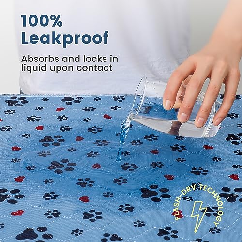 Washable Pee Pads for Dogs,2 Pack Extra Large 34"x36" Super Absorbent Reusable Puppy Pads,Non-Slip 100% Waterproof Dog Pee Pads,Pet Training Pads for Couch, Crate,Potty Training,Floor - size: 34X36 Inch（Pack of 2）
