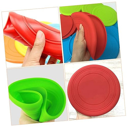 5pcs Pet Flying Disc Toy Outdoor Dog Chewing Toys for Interactive Play Soft and Washable for and Water Activities