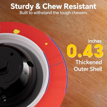 Interactive Dog Toys with Remote Control,Active Rolling Balls with 3 Play Modes, Auto-Moving, Bouncing, High-Resilience E-TPU Chew Resistant IPX6 Waterproof Indoor&Outdoor Use, Toys Dogs - color: Remote