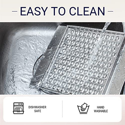 PEGGY11 304 Stainless Steel Lick Mat for Dogs & Cats, 1 Pack | Whisker friendly, Slow feeder, Durable, Strong suction cups, Nonslip, Dishwasher safe - color: Stainless Steel (Single)