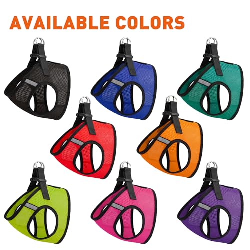 Dogline Boston Step in Mesh Dog Harness with Service Dog Patch No Choke Pet Vest Soft Gentle Padded Chest Halter for Puppies Small Medium and Large Dogs 18 to 21 inches Girth Black - color: Black, size: Girth 18 to 21"