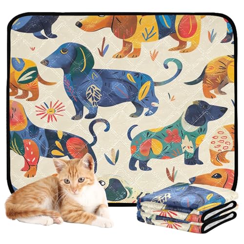 Qilmy Dogs Pet Mat, Waterproof Reusable Dog Training Pad Anti-Slip Pet Creat Pad for Small Medium Large Dogs and Cats
