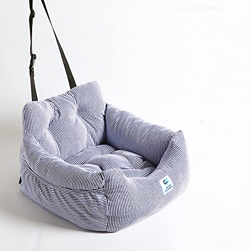 Aidou Dog Booster Seat for Small to Large Dogs & Cats, Travel Car Seat with Storage & Home Use (Midium Blue) - color: Midium Blue