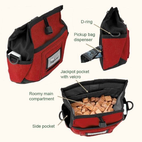 Doggone Good Rapid Rewards Deluxe Dog Training Bag with Belt (Black)