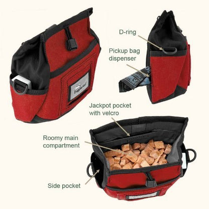 Doggone Good Rapid Rewards Deluxe Dog Training Bag with Belt (Black)