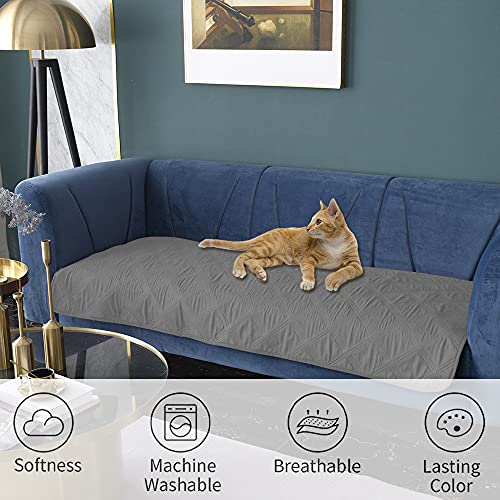 Ameritex Waterproof Dog Bed Cover Pet Blanket with Anti-Slip Back for Furniture Bed Couch Sofa - color: Lightgrey, size: 30x53 Inch (Pack of 1)