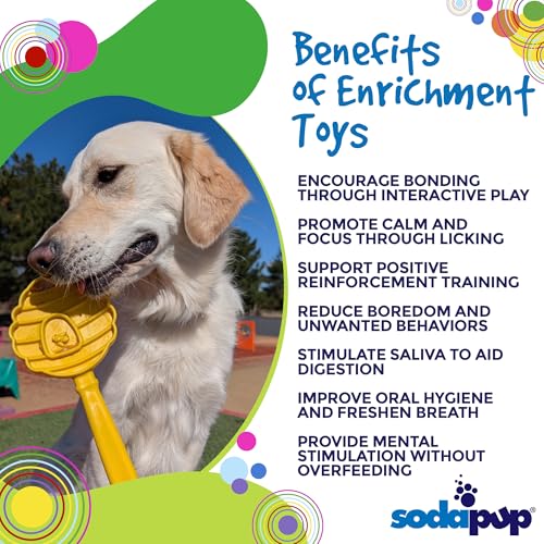 SodaPup Lick Sticks eToy – Durable Interactive Enrichment Toy Made in USA from Non-Toxic, Pet-Safe, Food Safe Material for Bonding, Training, Calming, Mental Stimulation, Oral Health & More - color: Pink Ice Cream Cone Lick Stick