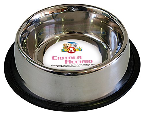 Croci Steel Non Skid Bowl, 33 cm - size: 33cm/13"
