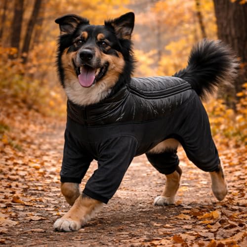 Pet Life ® Aura-Vent Lightweight 4-Season Stretch and Quick-Dry Performance Full Body Dog Coat Pet Jacket - color: Black, size: Large