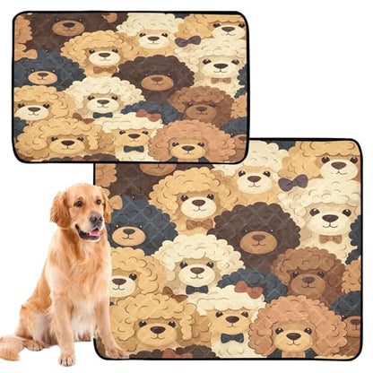 Qilmy Dog Pet Mat, Waterproof Reusable Dog Training Pad Anti-Slip Pet Creat Pad for Small Medium Large Dogs and Cats