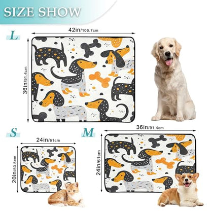 Qilmy Dog Pet Mat, Waterproof Reusable Dog Training Pad Anti-Slip Pet Creat Pad for Small Medium Large Dogs and Cats