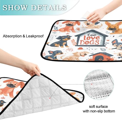Qilmy Dog Pet Mat, Waterproof Reusable Dog Training Pad Anti-Slip Pet Creat Pad for Small Medium Large Dogs and Cats