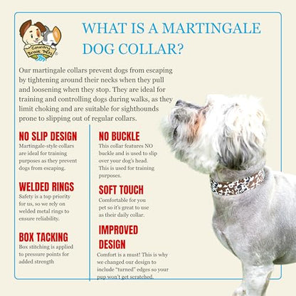 Country Brook Petz - HossFit Jr Wide Martingale Dog Collar - Country and Western Collection Featuring Rustic Designs (Cow Print, Extra Large) - color: Cow Print, size: Extra Large (Pack of 1)
