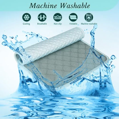 Upgraded Self-Cooling Dog Mat - Breathable Pet Cooling Pad for Dogs & Cats, Indoor & Outdoor Use, Washable Cooling Blanket for Comfort - size: L(39.4"Lx27.5"W)