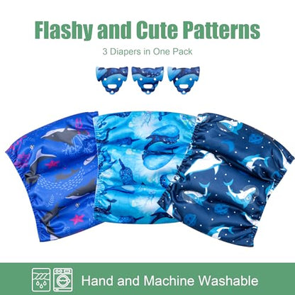 wegreeco Washable Male Dog Belly Band (Stylish Pattern)- Pack of 3 - Washable Male Dog Belly Wrap, Dog Diapers Male (Ocean Adventure, X-Small) - color: Ocean Adventure, size: X-Small (Pack of 3)