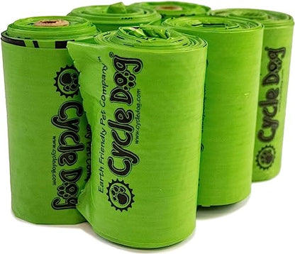 Cycle Dog Earth Friendly Pick-Up Bags (72 Total, 6-Rolls, 12 Per Roll) - Sustainable Plant Powered Dog Poop Bag/Made with Corn & Plant Starches/No Plastic/Easy to Use/Made in USA - size: 72 Count (Pack of 1), style: Pick-Up Bags