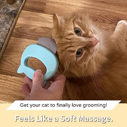 Leo's Paw The Original Pet Hair Removal Massaging Shell Comb Soft Deshedding Brush Grooming and Shedding Matted Fur Remover Dematting tool for Long and Short Hair Cat Dog Puppy Bunny (Mint) - color: Mint