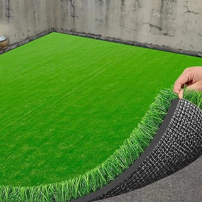 Realistic Artificial Grass Rug Indoor Outdoor, Fake Grass with Drain Holes for Dog Potty Training and Multi-Purpose Use(3.2 * 13ft/100 * 400cm) - size: 3.2*13ft/100*400cm