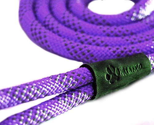Max and Neo Rope Leash Reflective - 6 FT x 1/2" Purple, Donate a Leash to Dog Rescue - color: PURPLE