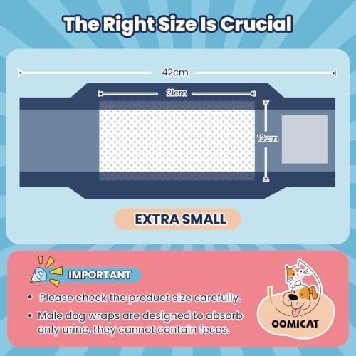 Dog Diapers Male, X-Small 50 Ct, Super Absorbent Male Dog Wraps with Wetness Indicator, Soft Pearl Weave Non-Woven Fabric, Breathable Belly Bands for Male Dogs, Fit for Chihuahua, Yorkshire - size: Xsmall: 50 Ct