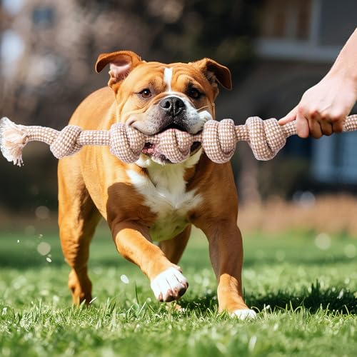 Dog Rope Toy, Rope Toys for Dogs Aggressive Chewers, for Large Dogs for Cleaning Teeth, Bite Resistant, 4 Pack - style: 4pcs