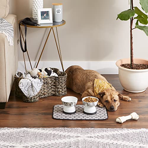Bone Dry Machine Washable, Ultra Absorbent Pet Mat, 12x18, Gray Lattice - color: Gray Lattice, size: 12"L x 18"W