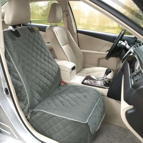 Bark Lover Deluxe Dog Seat Cover for Front Seat-More Durable Waterproof Front Seat Protector, High Heat Resistant and Nonslip Front Seat Cover for Dogs Kids, Universal Size (Grey,1 Pack) - color: Grey-1 Pack